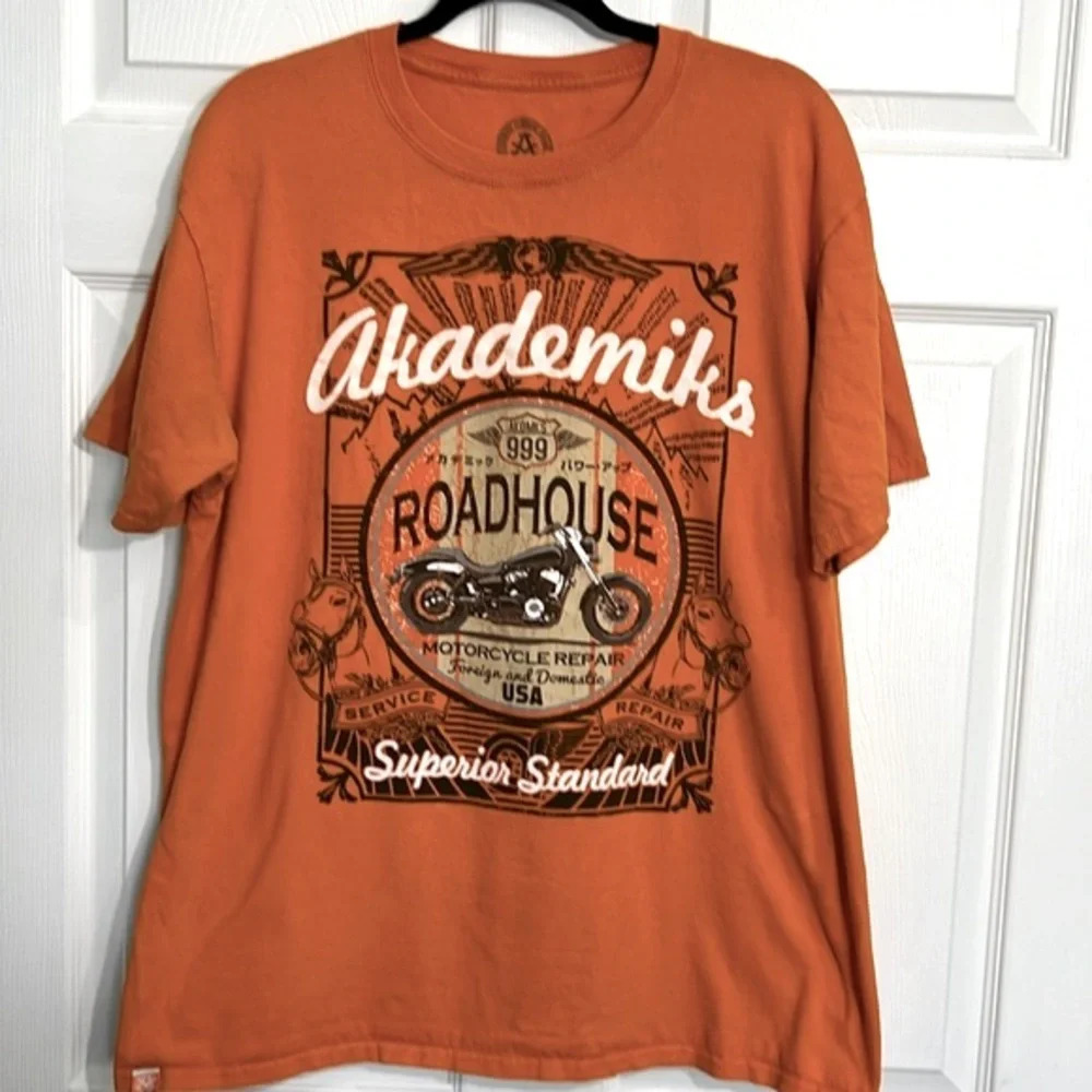 Akademiks men’s tee - orange - size large